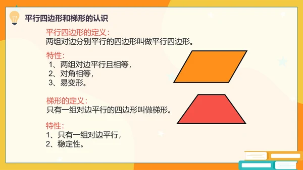 人教版数学四年级平行四边形和梯形课件PPT模板