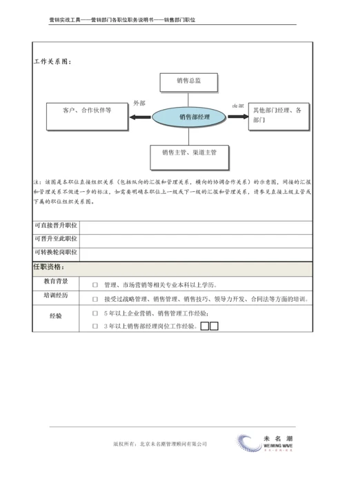 职务说明书——销售部经理.doc.docx