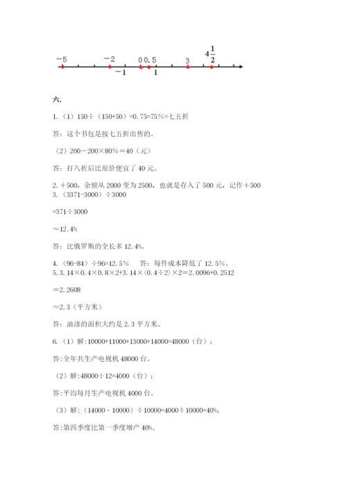 小学六年级升初中模拟试卷及参考答案（模拟题）.docx