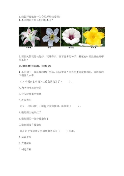 科学四年级下册第一单元植物的生长变化测试卷及答案【历年真题】.docx