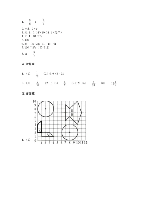 小学数学六年级上册期末测试卷附答案（综合卷）.docx