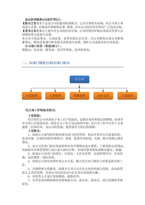 新能源公司组织架构及部门职责修改稿共7页