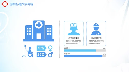 时尚医疗护士报告护士竞聘PPT模板