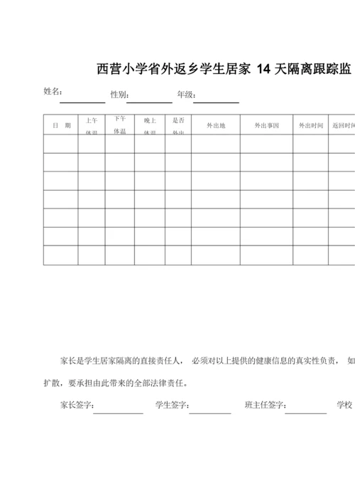 天居家隔离跟踪监测登记表完整.docx