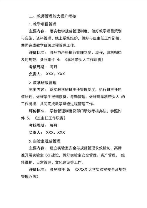 教师能力提升考核方案