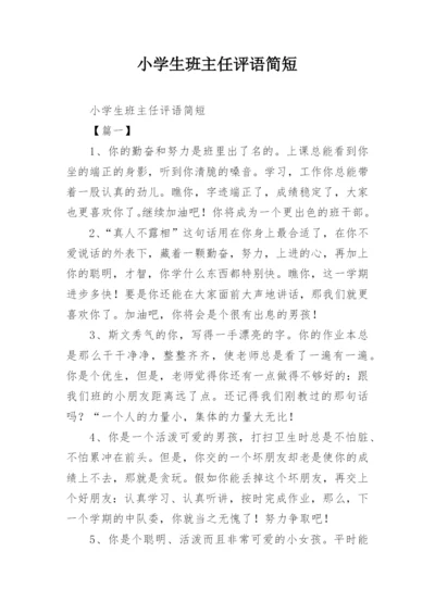 小学生班主任评语简短.docx