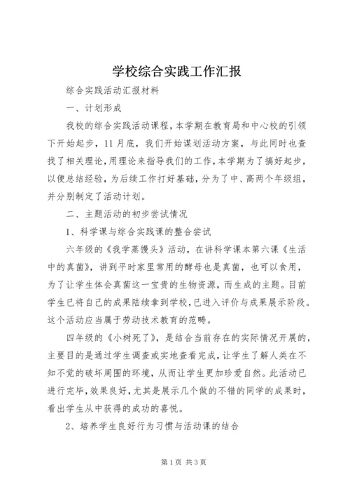 学校综合实践工作汇报.docx