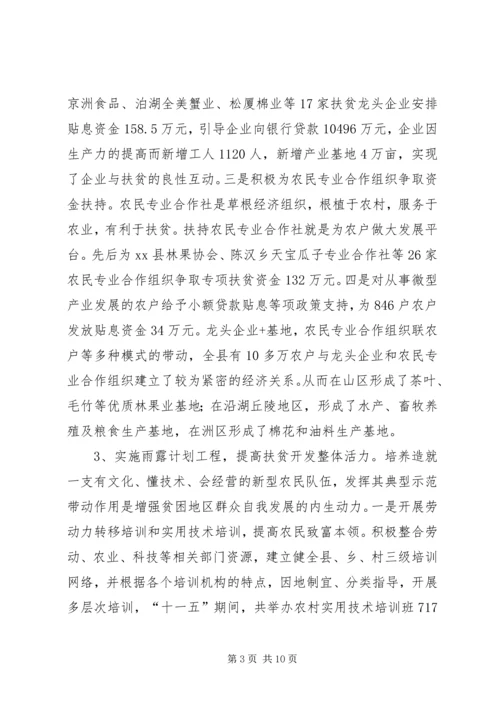 关于农村扶贫开发工作汇报.docx