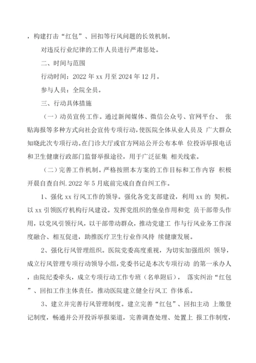 医院廉洁从业九项准则实施方案.docx