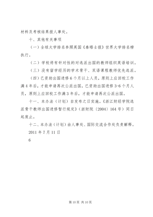 浙江财经学院国际化人才队伍培养计划.docx