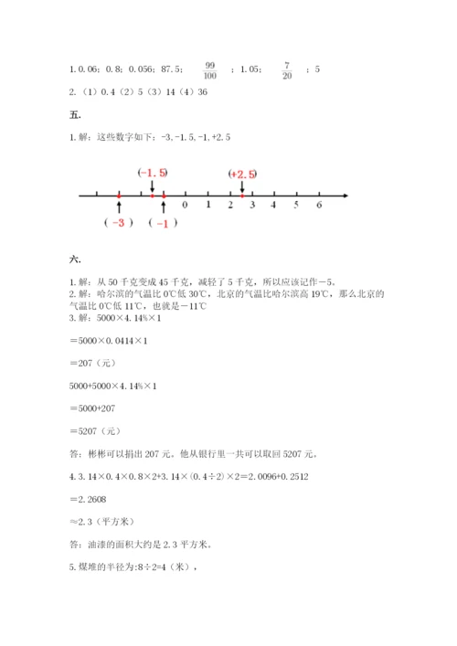 冀教版小升初数学模拟试题附参考答案（培优）.docx