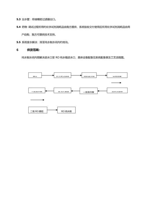 吨双级反渗透设计专题方案.docx