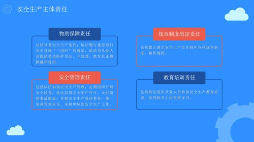 蓝色卡通生产安全月主题教育PPT模板