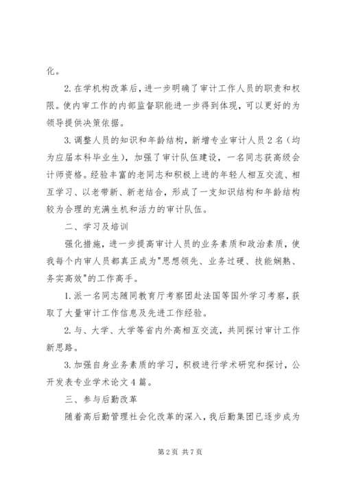 审计处党委班子工作小结.docx