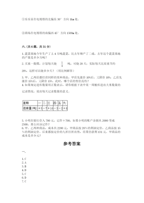 海南省【小升初】2023年小升初数学试卷附答案（实用）.docx