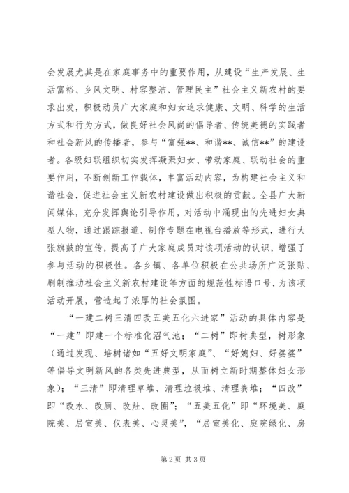 发挥妇联作用推进社会主义新农村建设 (5).docx