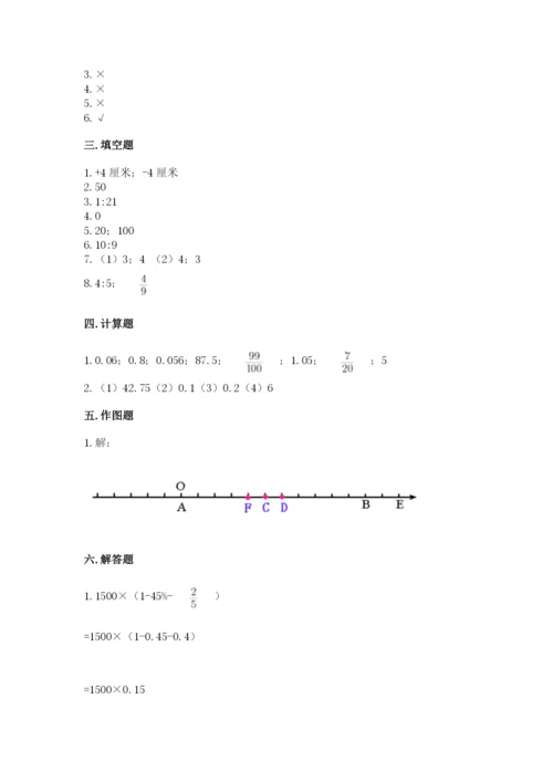 长丰县六年级下册数学期末测试卷新版.docx