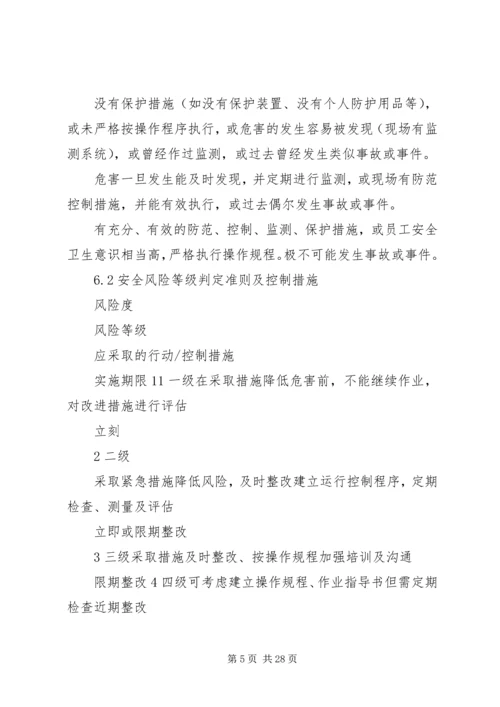XX公司安全风险分级管控管理制度.docx