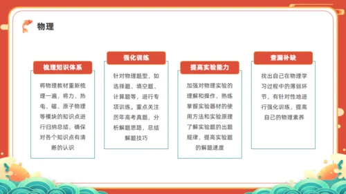 中高考倒计100天通用PPT红色模板