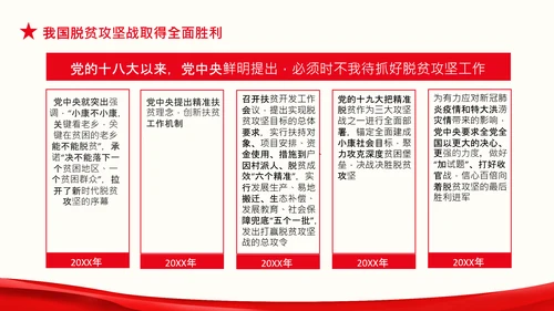 在全国脱贫攻坚总结表彰大会上的讲话伟大的脱贫攻坚精神PPT