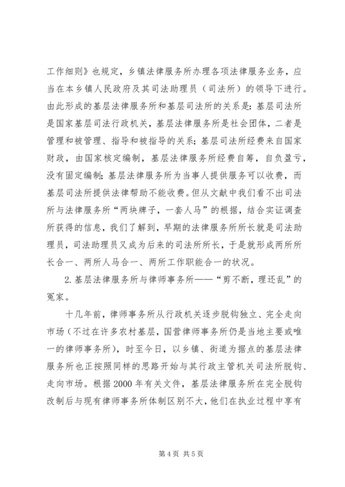 基层法律服务状况考察报告 (10).docx