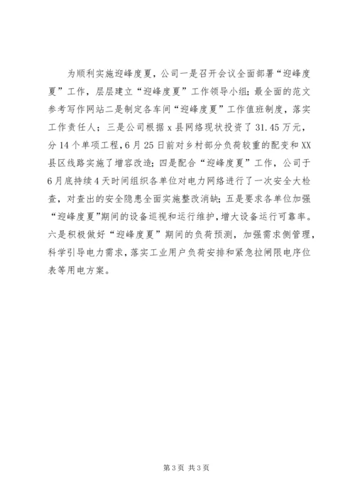 县供电公司在县工业及民营经济分析会上的发言.docx