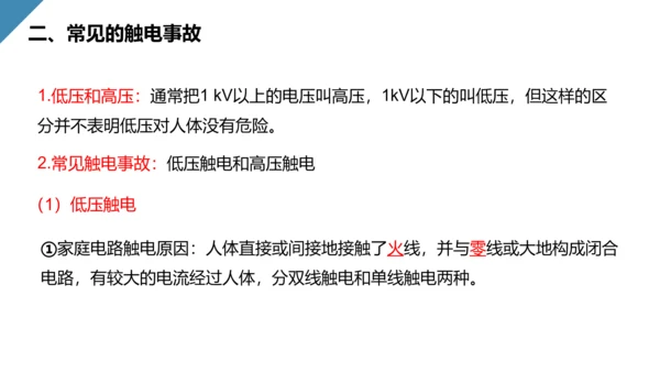 人教版初中物理安全用电常识PPT教学课件