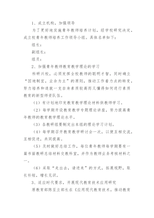 培养、指导青年教师工作计划.docx