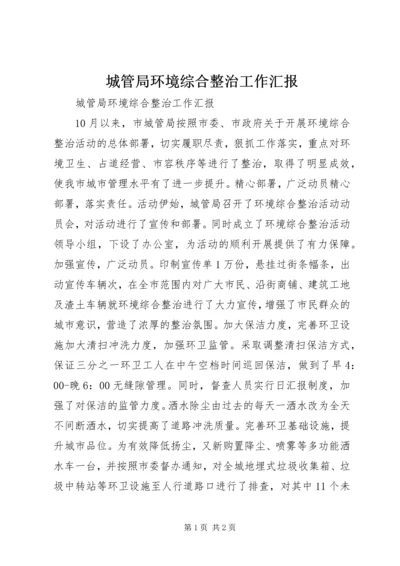 城管局环境综合整治工作汇报.docx