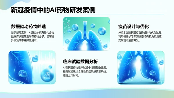 绿色3D风人工智能在医疗行业的创新与挑战PPT模板