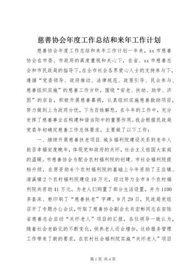 慈善协会年度工作总结和来年工作计划 (2).docx