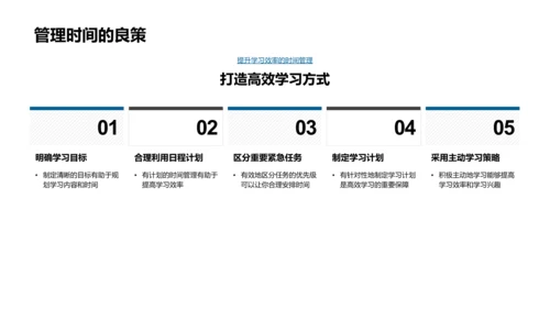 掌握时间,提升学力