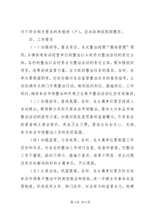 食品市场集中整治活动实施方案 (3).docx