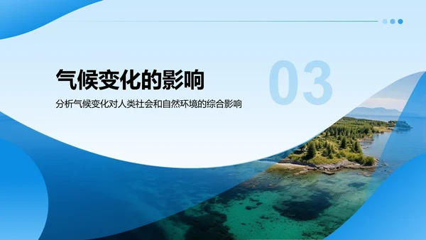 蓝色摄影风全球气候变化与应对措施研究报告PPT模板
