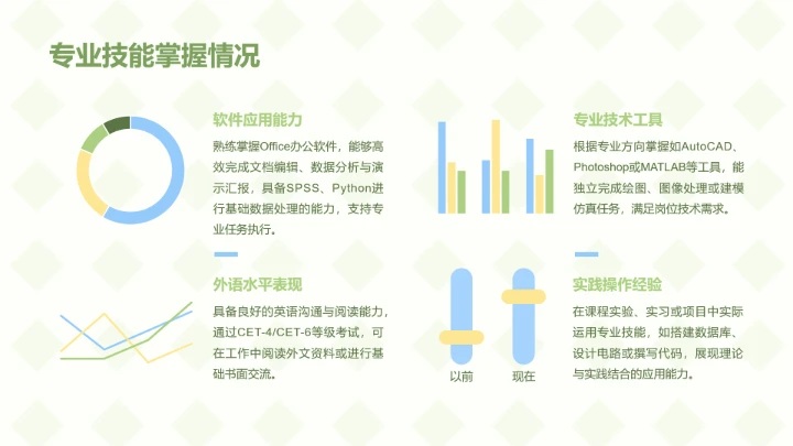 小马绿色可爱风大学生自我介绍