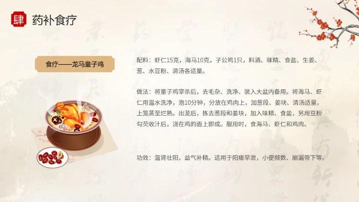 浅色水墨中国风立冬养生PPT模板