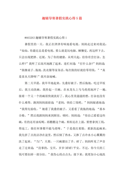 趣辅导寒暑假实践心得5篇.docx