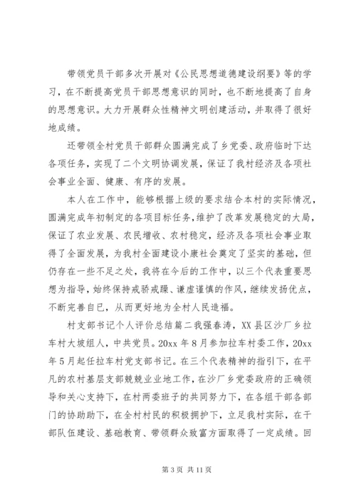 村支部书记个人评价总结.docx