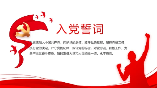 红色党建党支部工作总结汇报计划PPT党课