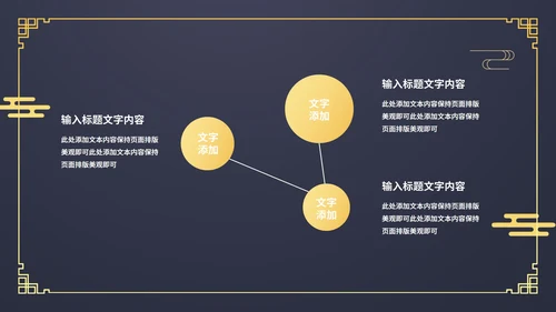 蓝色中国风传统新年春节新春快乐节日PPT模板