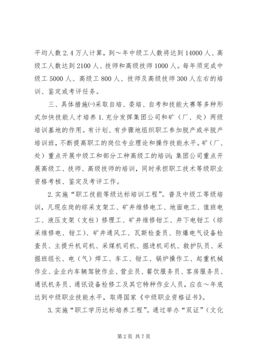 某矿务集团公司XX年XX年职工技能振兴计划.docx