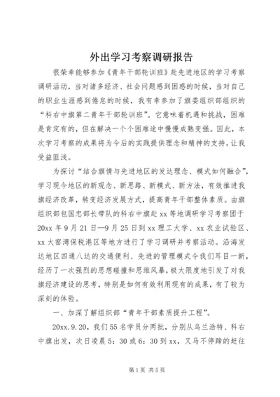 外出学习考察调研报告.docx