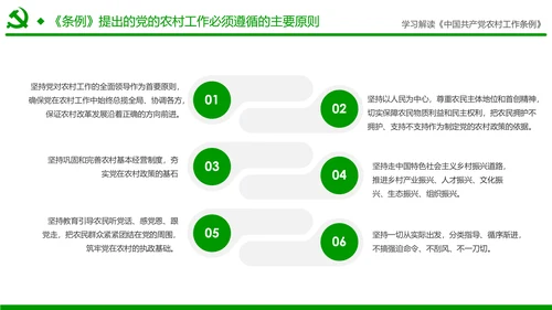 学习解读中国共产党农村工作条例PPT模板