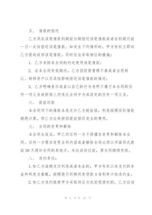 经典的借款合同范本.docx