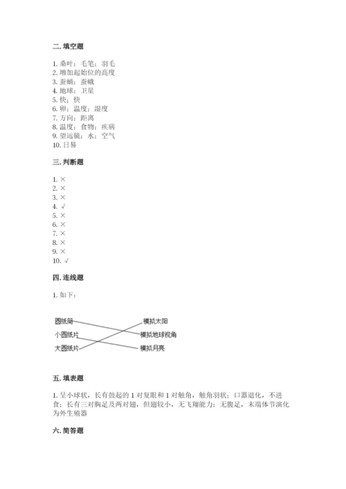 教科版科学三年级下册期末测试卷含答案【新】.docx