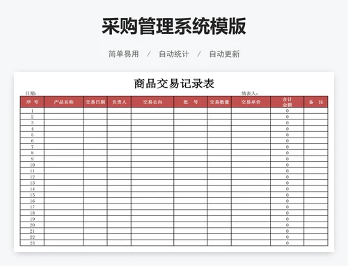 采购管理系统模版