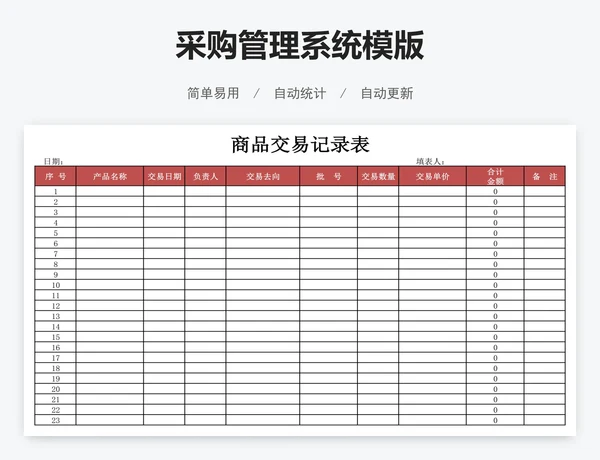 采购管理系统模版