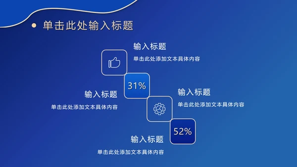 蓝色波浪奢华PPT模板