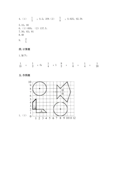 人教版六年级上册数学期末测试卷带答案（模拟题）.docx