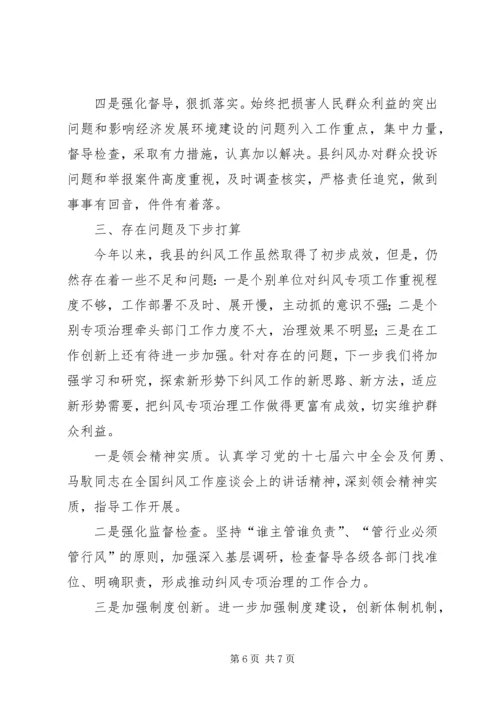 县纠风办工作汇报.docx